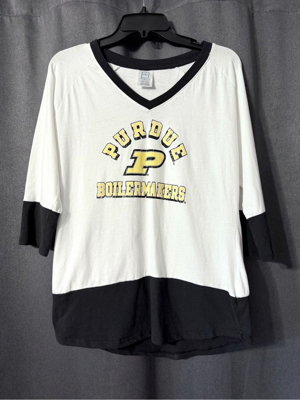 Purdue boilermakers 3/4 length sleeve tshirt football basketball women's large